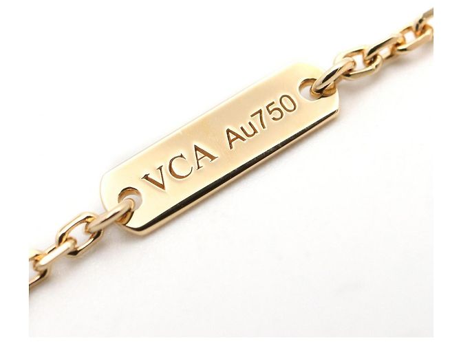 Collana Van Cleef & Arpels Vintage Alhambra in madreperla Bianco D'oro - vista 4