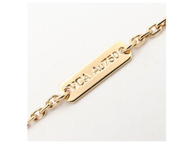 Collana Van Cleef & Arpels Vintage Alhambra Bianco D'oro - vista 4