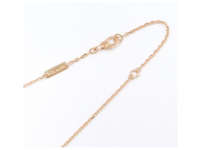 Collana Van Cleef & Arpels Vintage Alhambra in madreperla rosa D'oro - vista 4