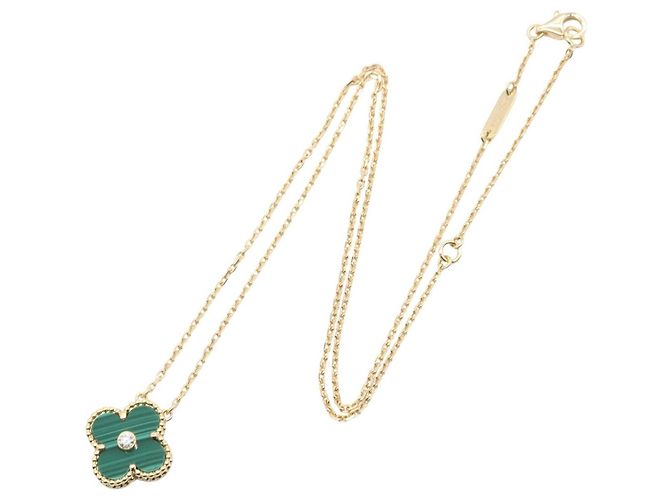 Collana Van Cleef & Arpels Vintage Alhambra Malachite Golden Grün - Ansicht 2