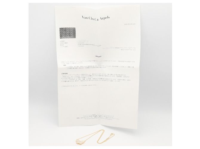 Collana Van Cleef & Arpels Lucky Alhambra Papillon Bianco D'oro - vista 7