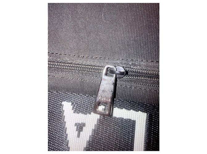 Borsa Tote Furla in Tela Monogram Nero Beige - vista 8