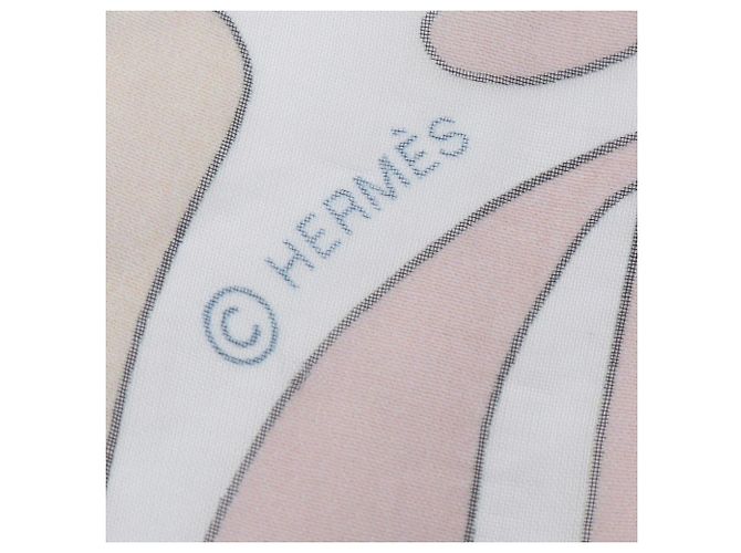 Hermès Foulard di seta Hermes Millefleurs du Mexique Rosa Multicolore Verde - vista 3
