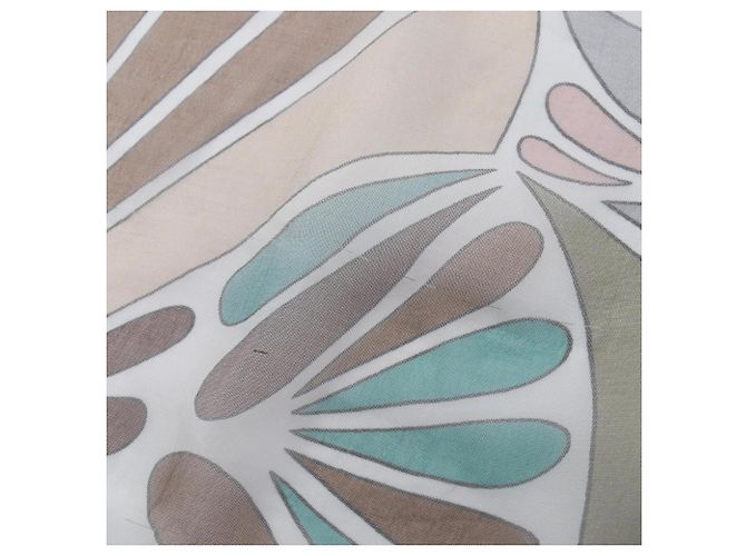 Hermès Foulard di seta Hermes Millefleurs du Mexique Rosa Multicolore Verde - vista 5
