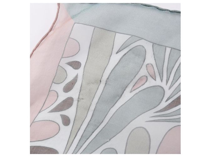 Hermès Foulard di seta Hermes Millefleurs du Mexique Rosa Multicolore Verde - vista 9