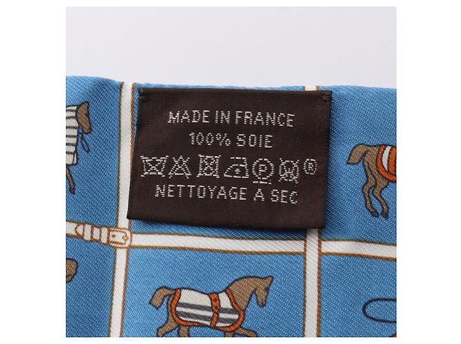Hermès Hermes Twilly Couvertures et Tenues de Jour Scarf Blu Multicolore - vista 5
