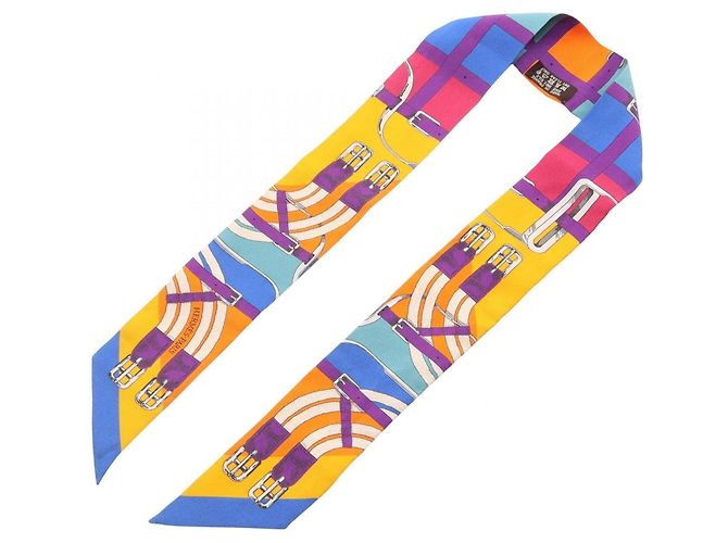 Hermès Twilly in seta multicolore Hermes - vista 2