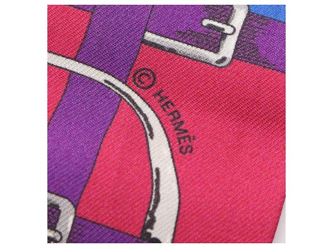 Hermès Twilly in seta multicolore Hermes - vista 4