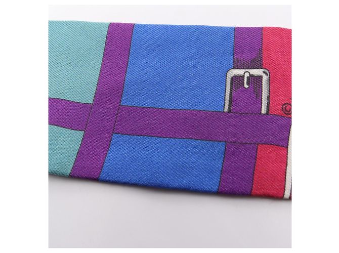 Hermès Twilly in seta multicolore Hermes - vista 8