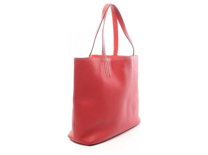 Hermès Borsa Tote Reversibile Hermes Double Sens 45 Rosa Rosso - vista 2