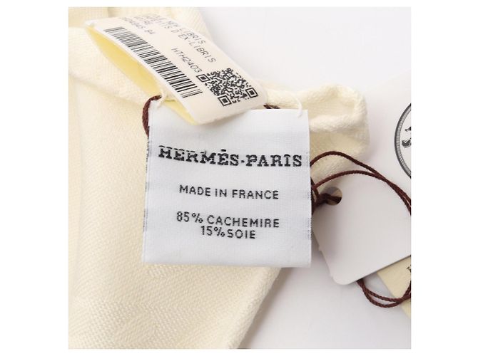 Hermès Hermes New Libris Ivoire Schal Weiß - Ansicht 2