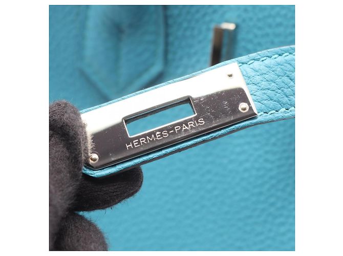 Hermès Borsa Hermes Birkin 30 Turquoise Turchese - vista 8