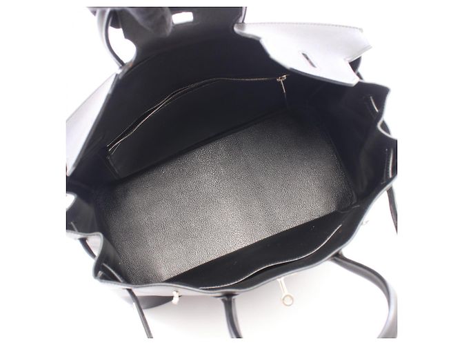 Hermès Borsa Hermes Birkin 35 in pelle Evercalf nera Nero - vista 3