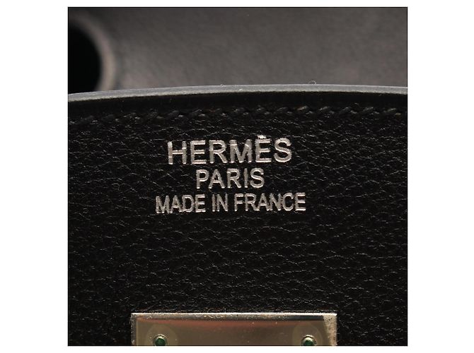 Hermès Borsa Hermes Birkin 35 in pelle Evercalf nera Nero - vista 4