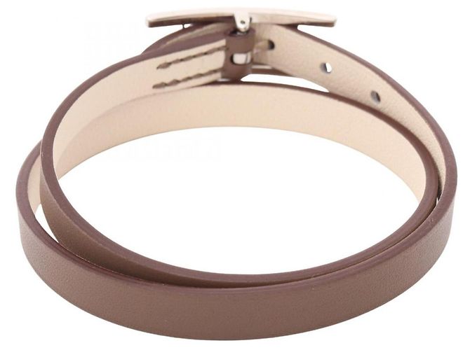 Hermès Bracciale Hermes HERMES Be Api Double Tour Marrone - vista 2