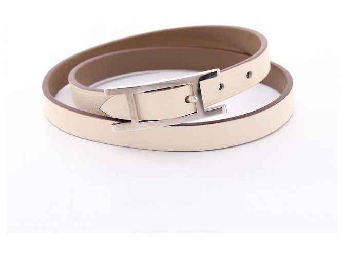 Hermès Bracciale Hermes HERMES Be Api Double Tour Marrone - vista 6