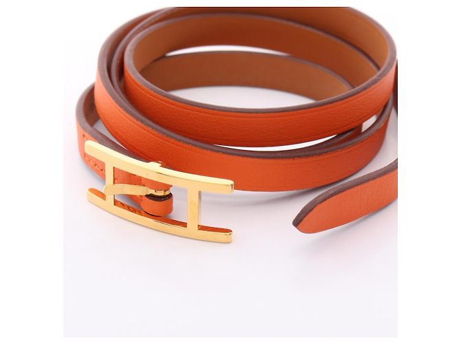 Hermès Hermes HERMES Bracciale Lungo Be Api Marrone Arancione - vista 3