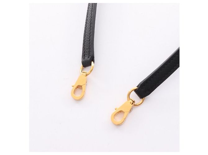 Hermès Hermes Bandoulière Maillon Chaine d'Ancre Shoulder Strap Marron Noir Doré - vue 3