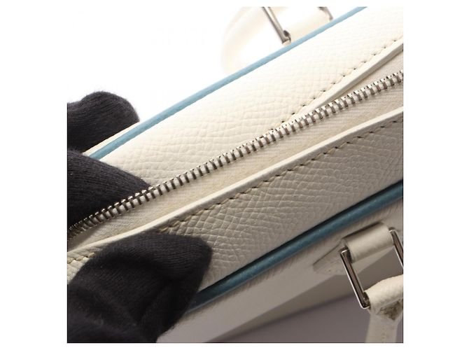 Hermès Borsa Hermes Plume Elan 28 Bianco - vista 13