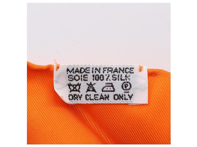 Hermès Foulard Triangolare Hermes Pointu Bolduc Marrone Arancione - vista 4