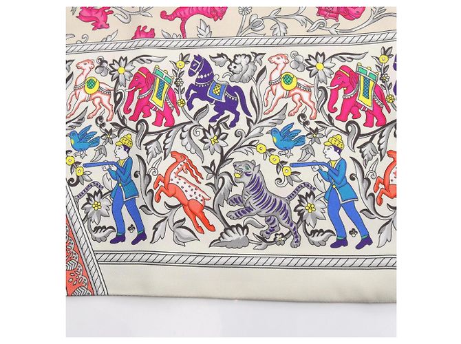 Hermès Foulard Maxi Twilly Hermes Multicolore Beige - vista 8