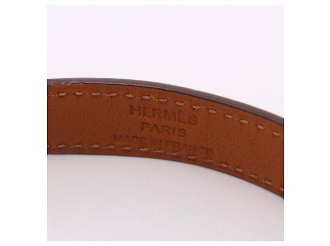 Hermès Bracciale Charm Hermes Mini Kelly Double Tour Rosso D'oro - vista 4