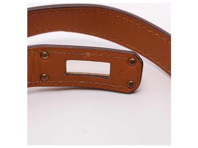 Hermès Bracciale Charm Hermes Mini Kelly Double Tour Rosso D'oro - vista 7