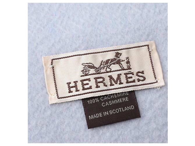 Hermès Sciarpa in cashmere ricamata Uni Hermes per uomo Blu - vista 2
