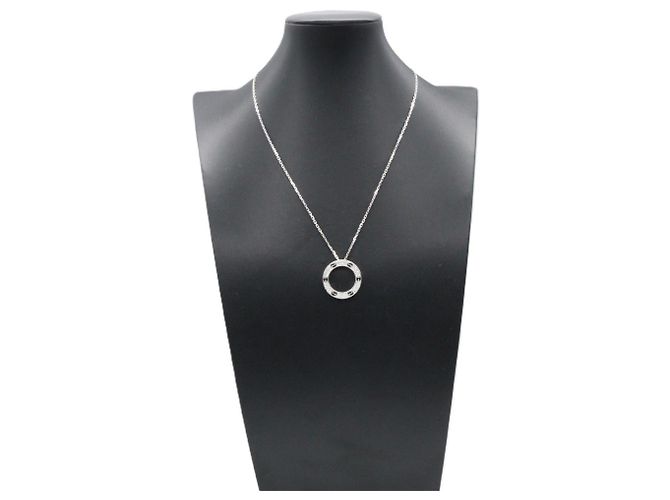 Collana Cartier Love Circle Diamanti Argento - vista 7