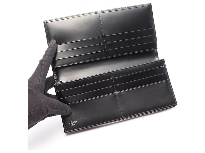 Cartera larga bi-fold Cartier Pasha Negro - vista 3