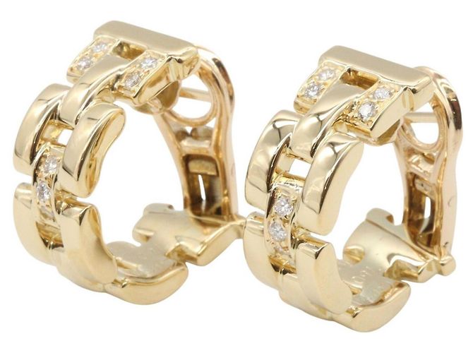 Orecchini Cartier Maillon Panthère Diamanti D'oro - vista 2