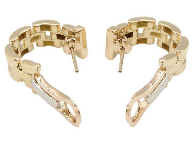 Orecchini Cartier Maillon Panthère Diamanti D'oro - vista 4