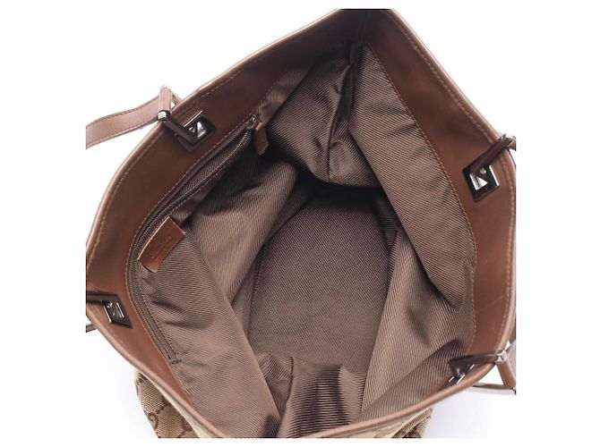 Borsa Tote Gucci GG Canvas Marrone Beige - vista 3