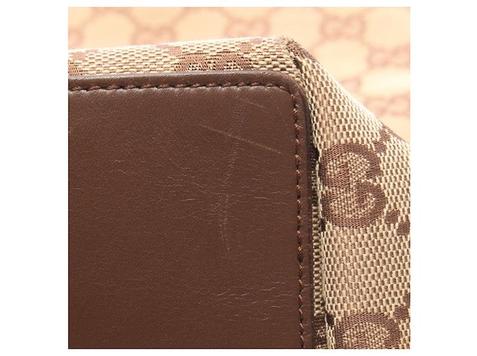 Borsa Tote Gucci GG Canvas Marrone Beige - vista 6