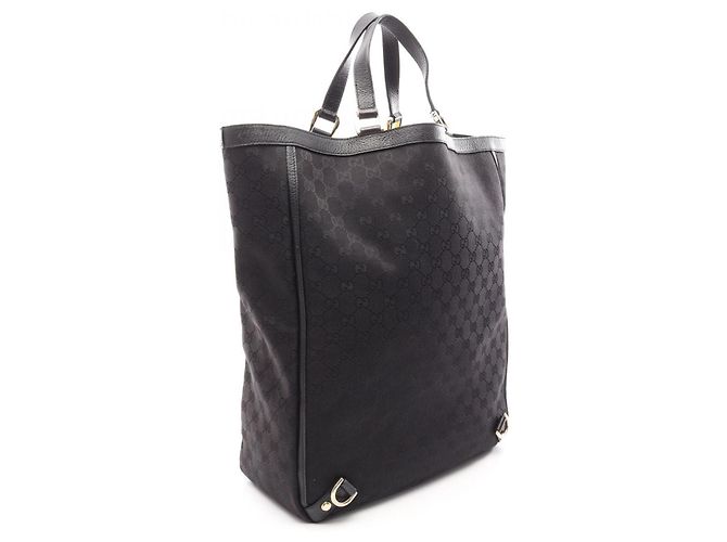 Borsa Tote Gucci Abbey GG Canvas Nero - vista 2