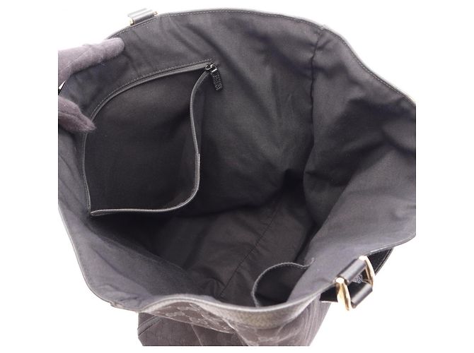 Borsa Tote Gucci Abbey GG Canvas Nero - vista 3