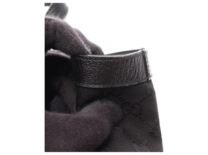 Borsa Tote Gucci Abbey GG Canvas Nero - vista 6