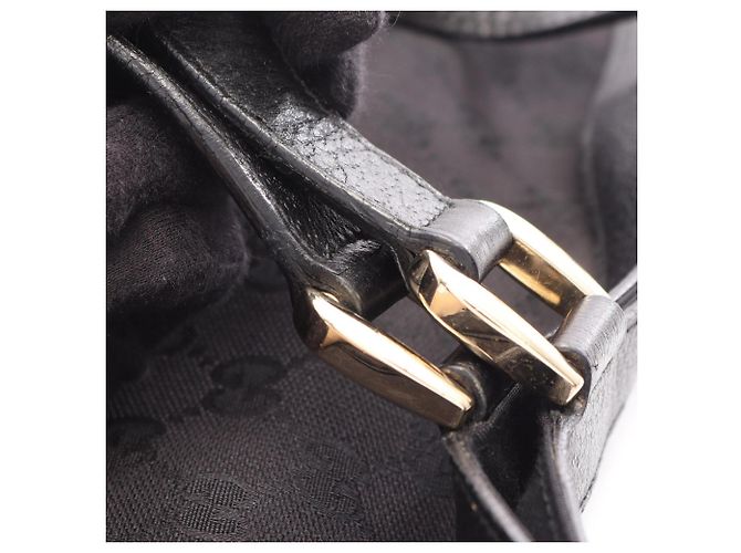 Borsa Tote Gucci Abbey GG Canvas Nero - vista 8
