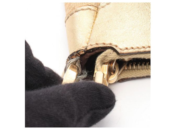 Borsa a tracolla Gucci Abbey GG Canvas Beige D'oro - vista 8