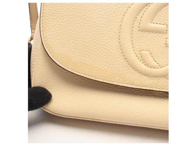 Borsa a tracolla Gucci Soho Interlocking G Crudo - vista 5