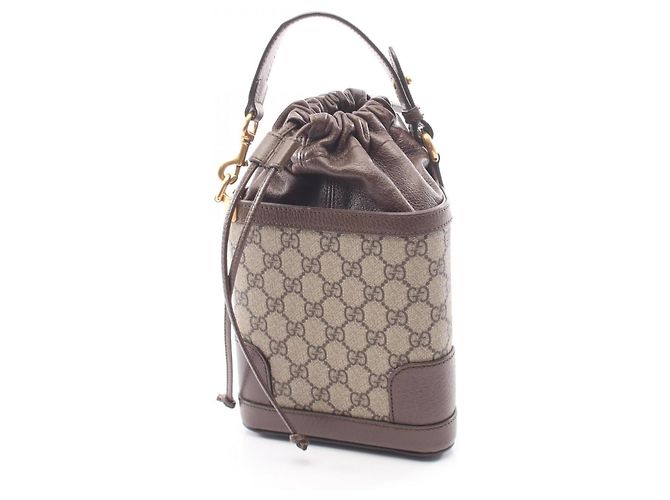Gucci Ophidia GG Supreme Mini Bucket Bag Brown Beige - view 2