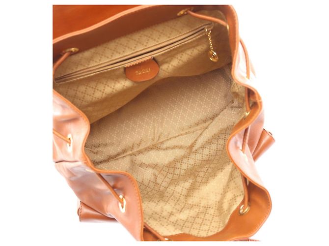 Gucci Bamboo Leder-Rucksack Braun - Ansicht 3