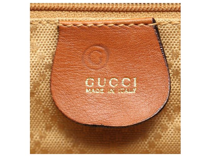 Gucci Bamboo Leder-Rucksack Braun - Ansicht 4