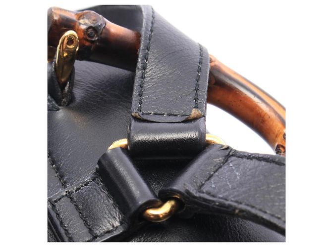 Zaino/Borsa Gucci Bamboo Nero - vista 10