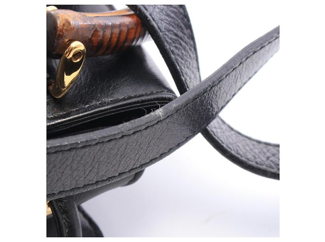 Zaino/Borsa Gucci Bamboo Nero - vista 12
