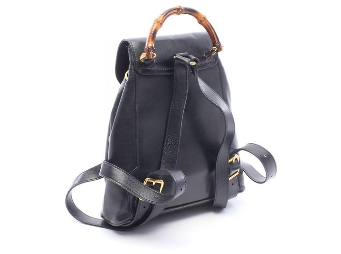 Zaino/Borsa Gucci Bamboo Nero - vista 2