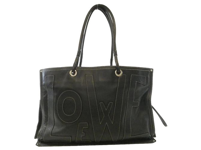Borsa Loewe in vitello nero - vista 2