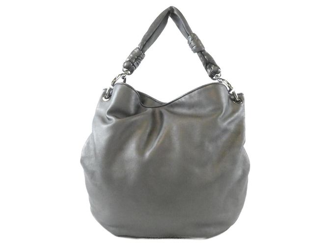 Borsa a tracolla Loewe in pelle argento - vista 2
