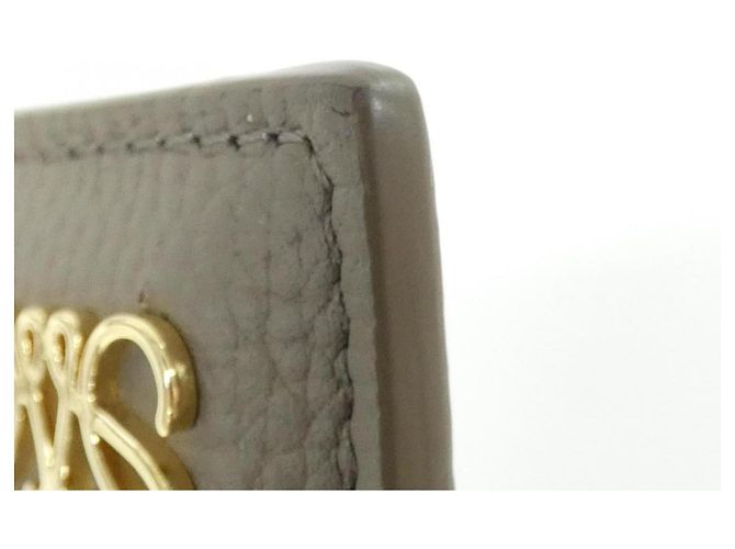 Tarjetero de piel marrón Loewe Castaño - vista 3