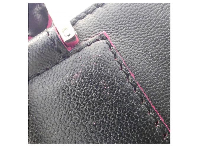 Borsa Loewe Amazona in nero e rosa - vista 5